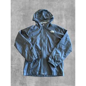 The North Face Girls Resolve Reflective Rain Jacket Black M 10/12 Hooded DryVent
